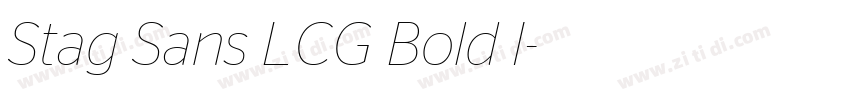 Stag Sans LCG Bold I字体转换